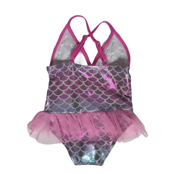 NWT Floatmini Floral Top Iridescent Mermaid Scales - Picture 6 of 9